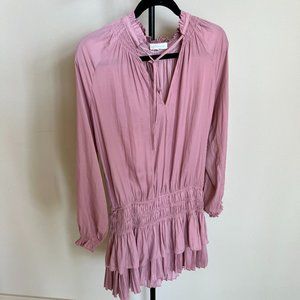Aquamarine Frilly Pink Long Sleeve Dress